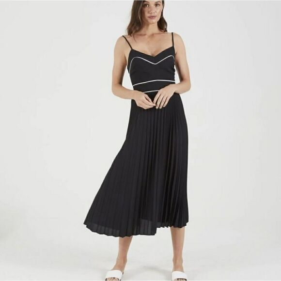 Cooper St Zuri Pleated Dress Black Size 4 - Picture 1 of 11